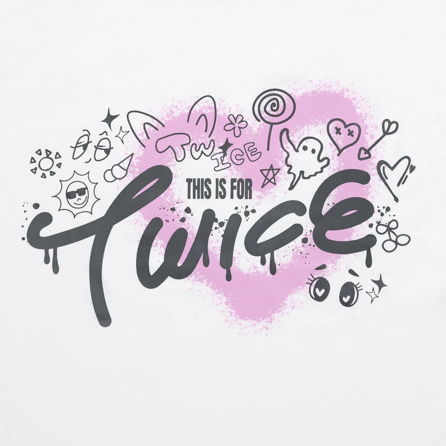 T-SHIRT【L】/ WHITE - Designed by TWICE / TWICE『THIS IS FOR』