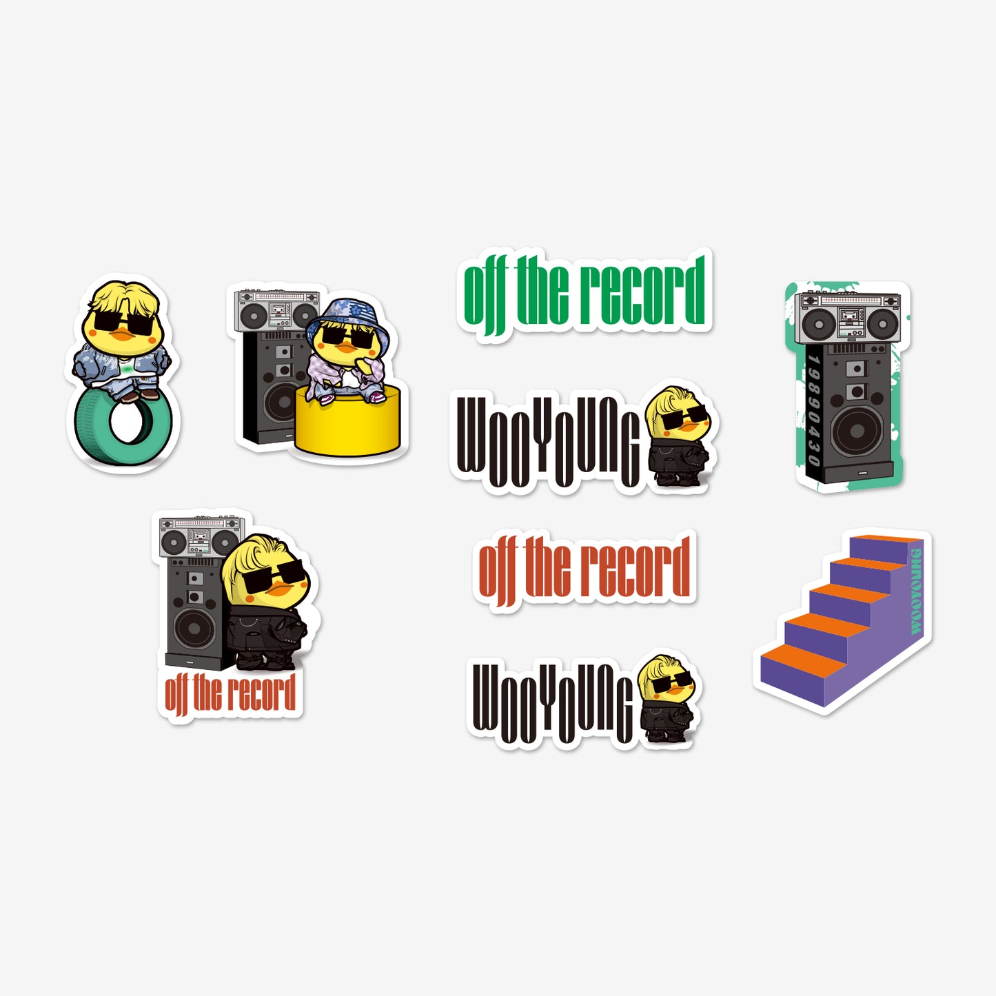 STICKER SET(18PIECES) / WOOYOUNG (From 2PM)『Off the record』