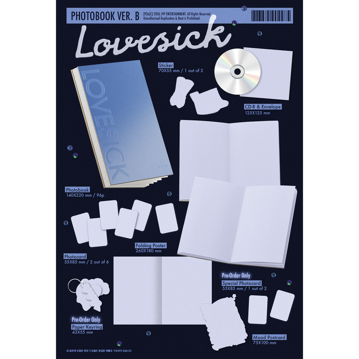 ITZY CHAERYEONG 1st Mini Album『Lovesick』PHOTOBOOK Ver. 2バージョンランダム