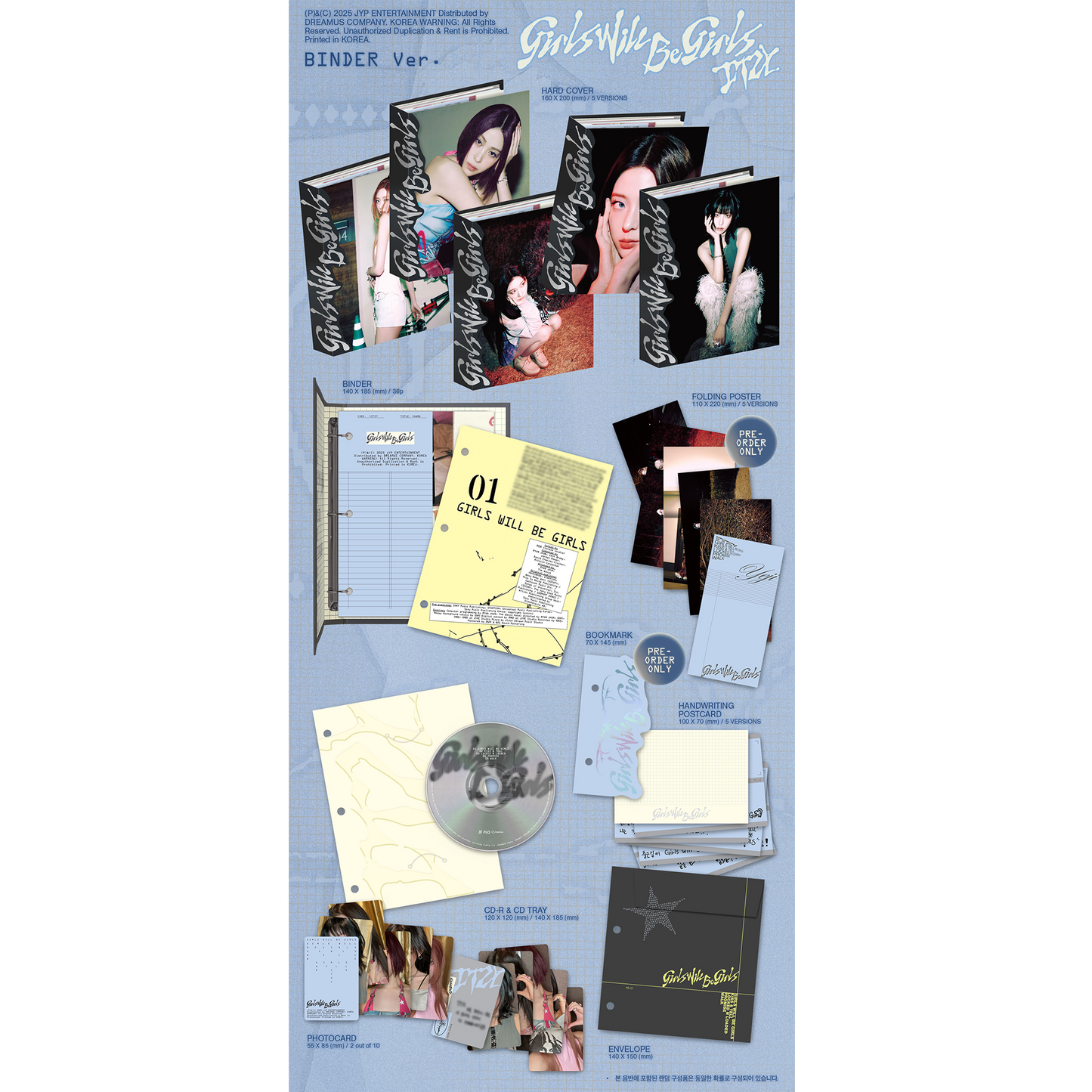 ITZY 10th Mini Album『Girls Will Be Girls』BINDER Ver.【수입반】5종 랜덤