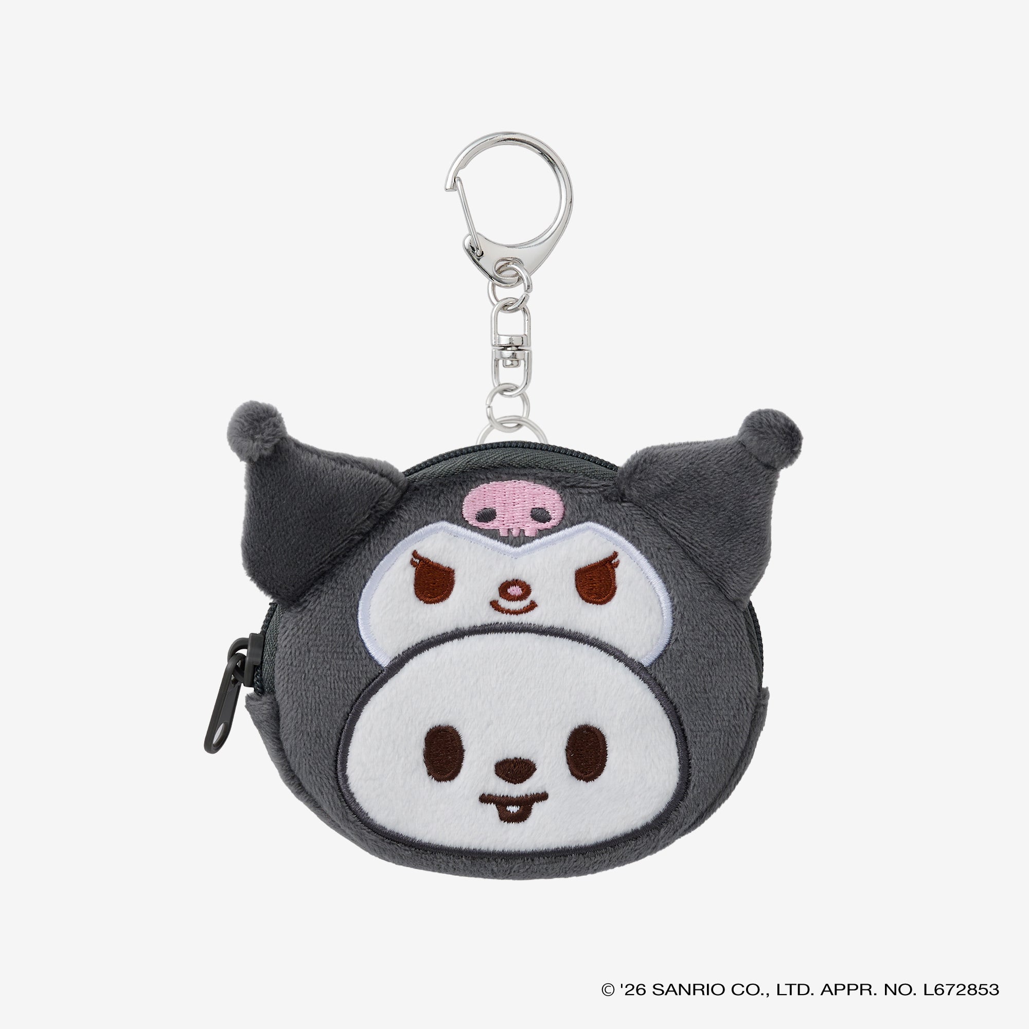 SKZOO×SANRIO CHARACTERS BUTTON BADGE POUCH - Leebit x KUROMI