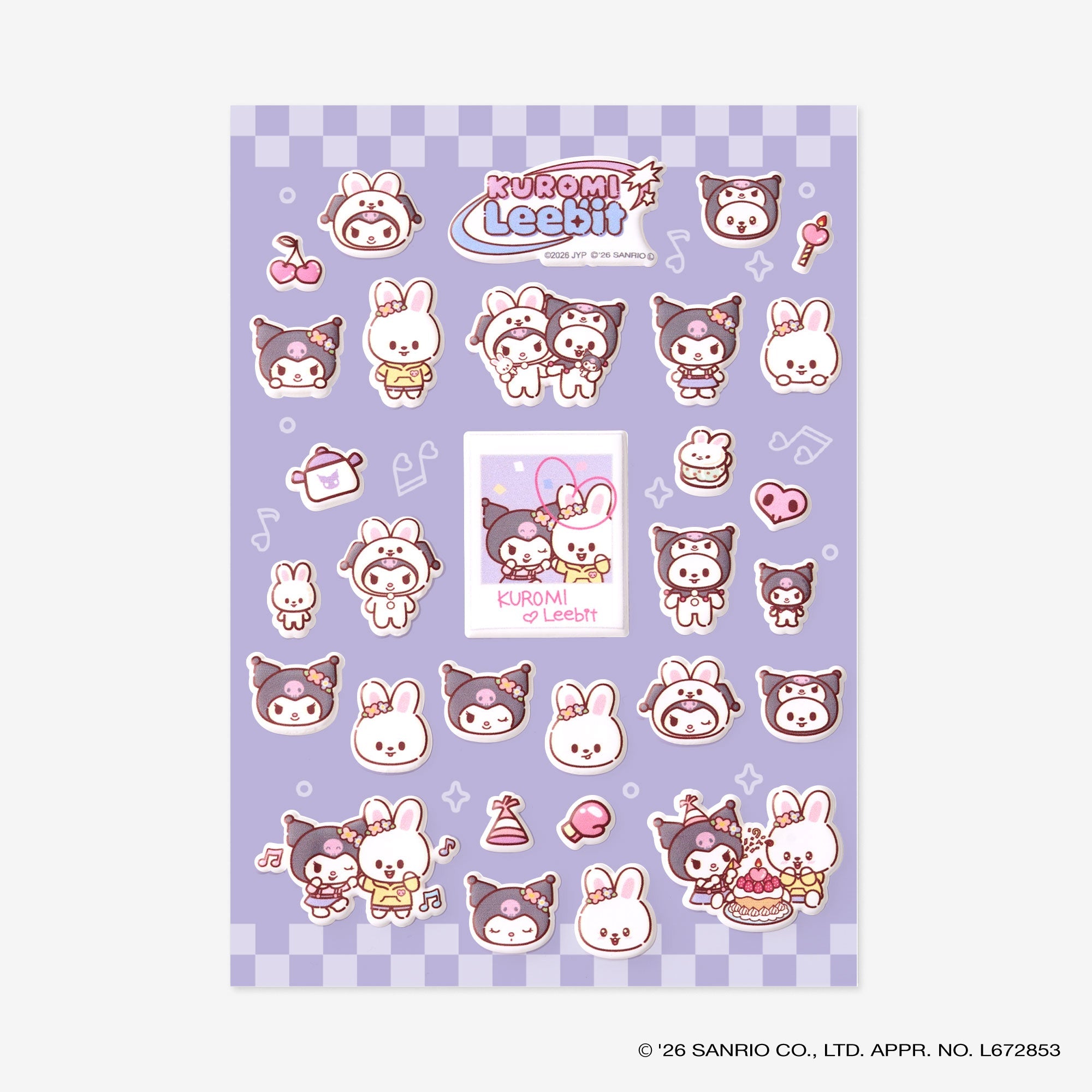 SKZOO×SANRIO CHARACTERS STICKER - Leebit x KUROMI / Stray Kids