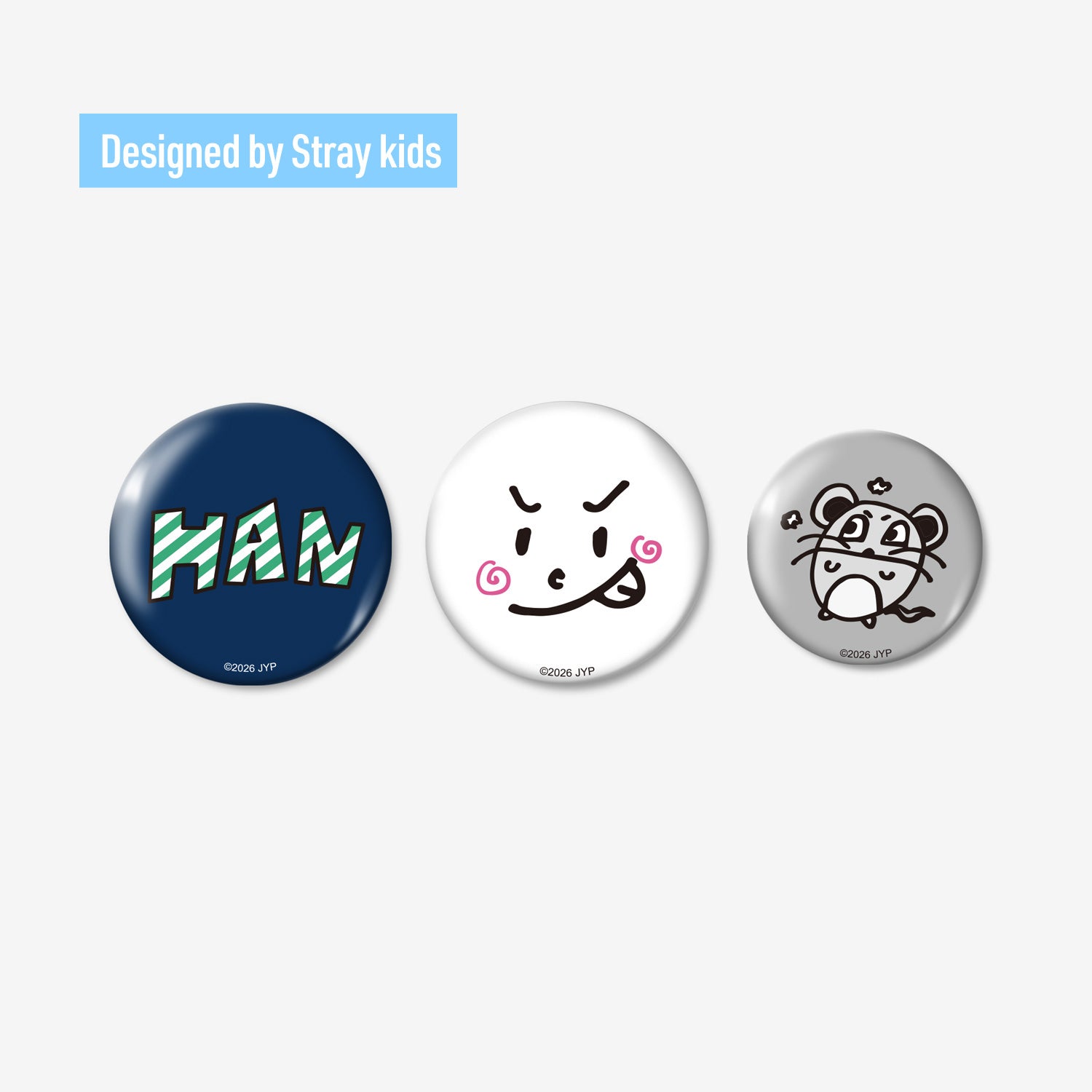 BADGE SET (3PIECES) - HAN / Stray Kids『World Tour 』 – JYP JAPAN