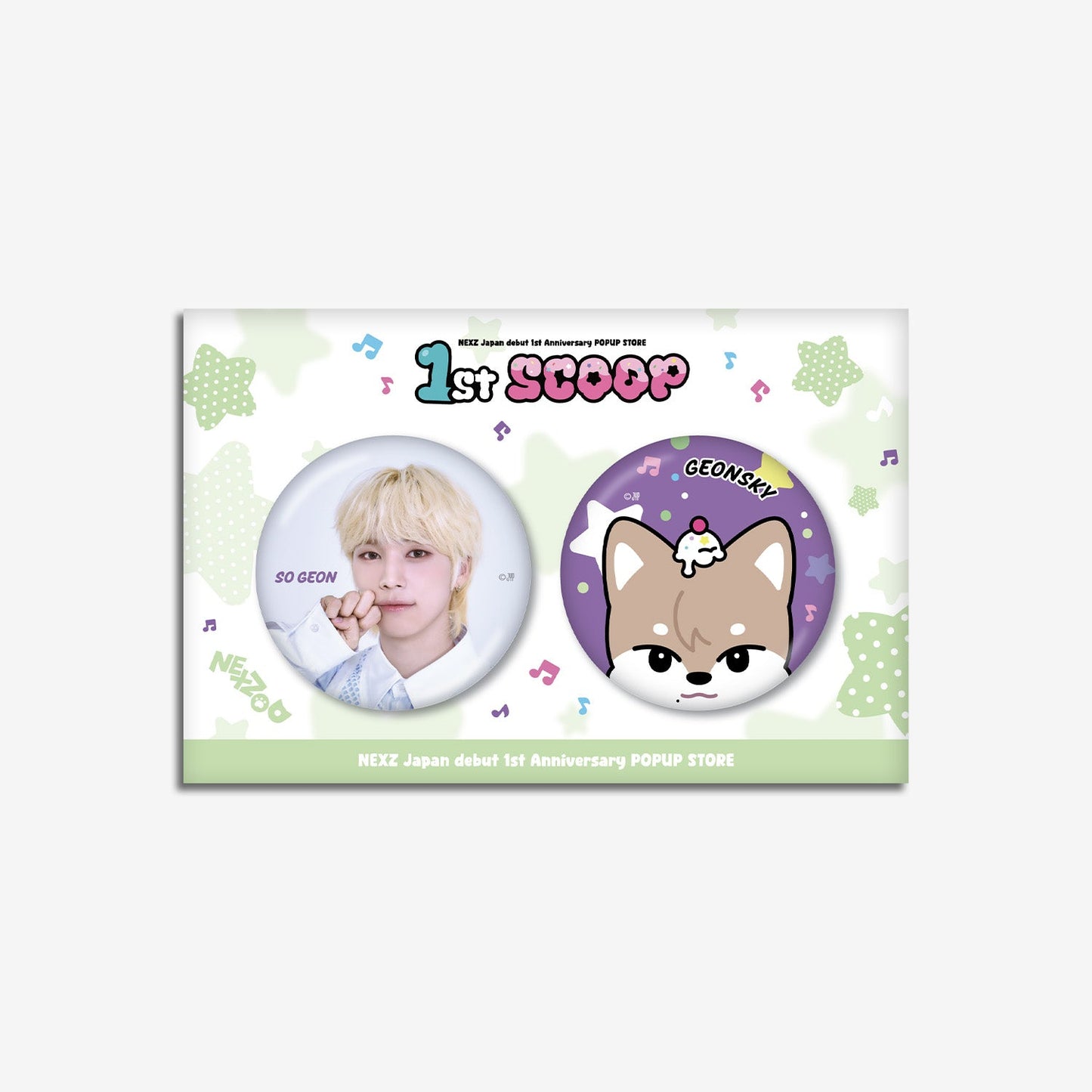 PHOTO BADGE SET - SO GEON / NEXZ『Japan debut 1st Anniversary POPUP STORE “1st SCOOP”』