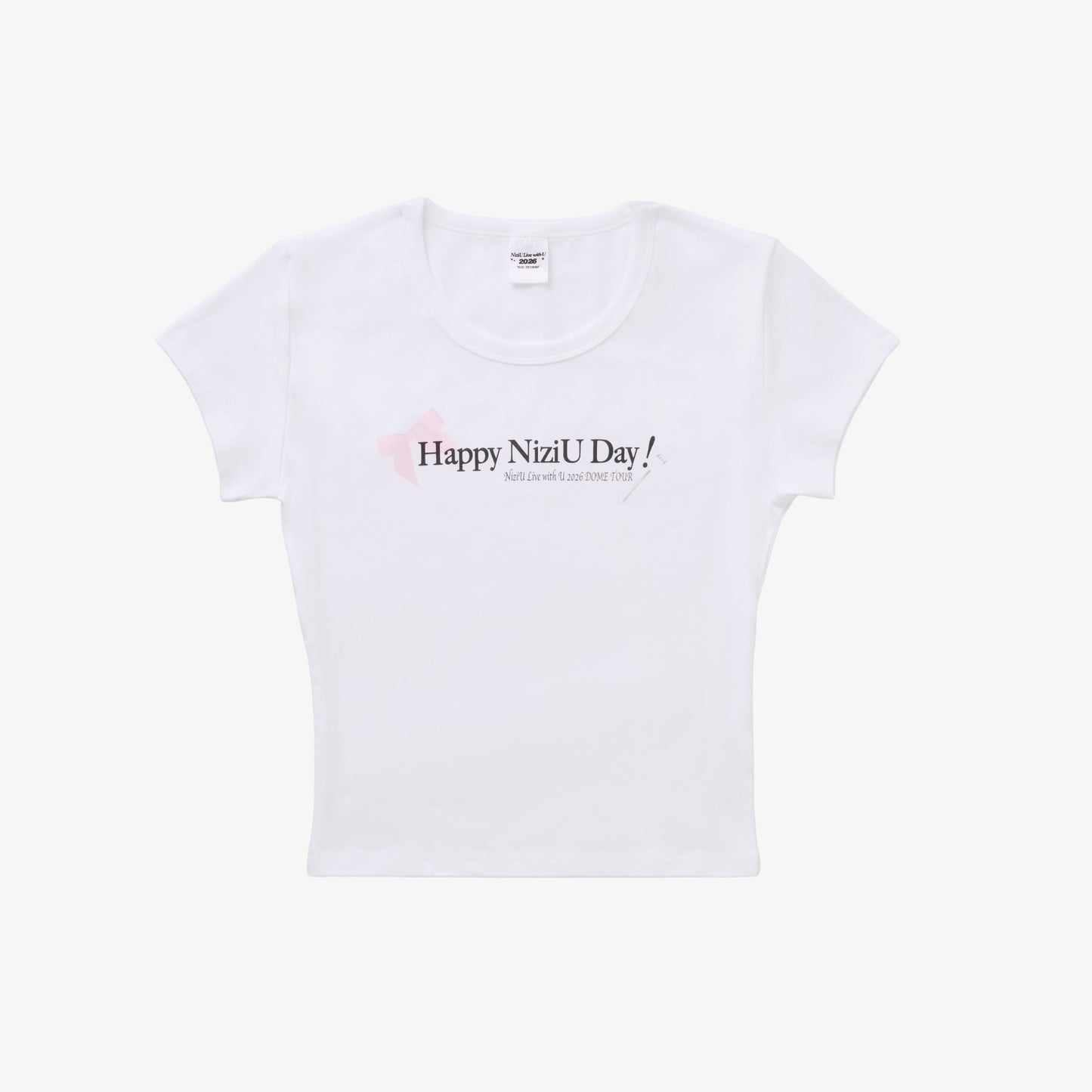 COMPACT T-SHIRT / WHITE【M】/ NiziU『Live with U 2026 “NiziU : THE CINEMA” 』