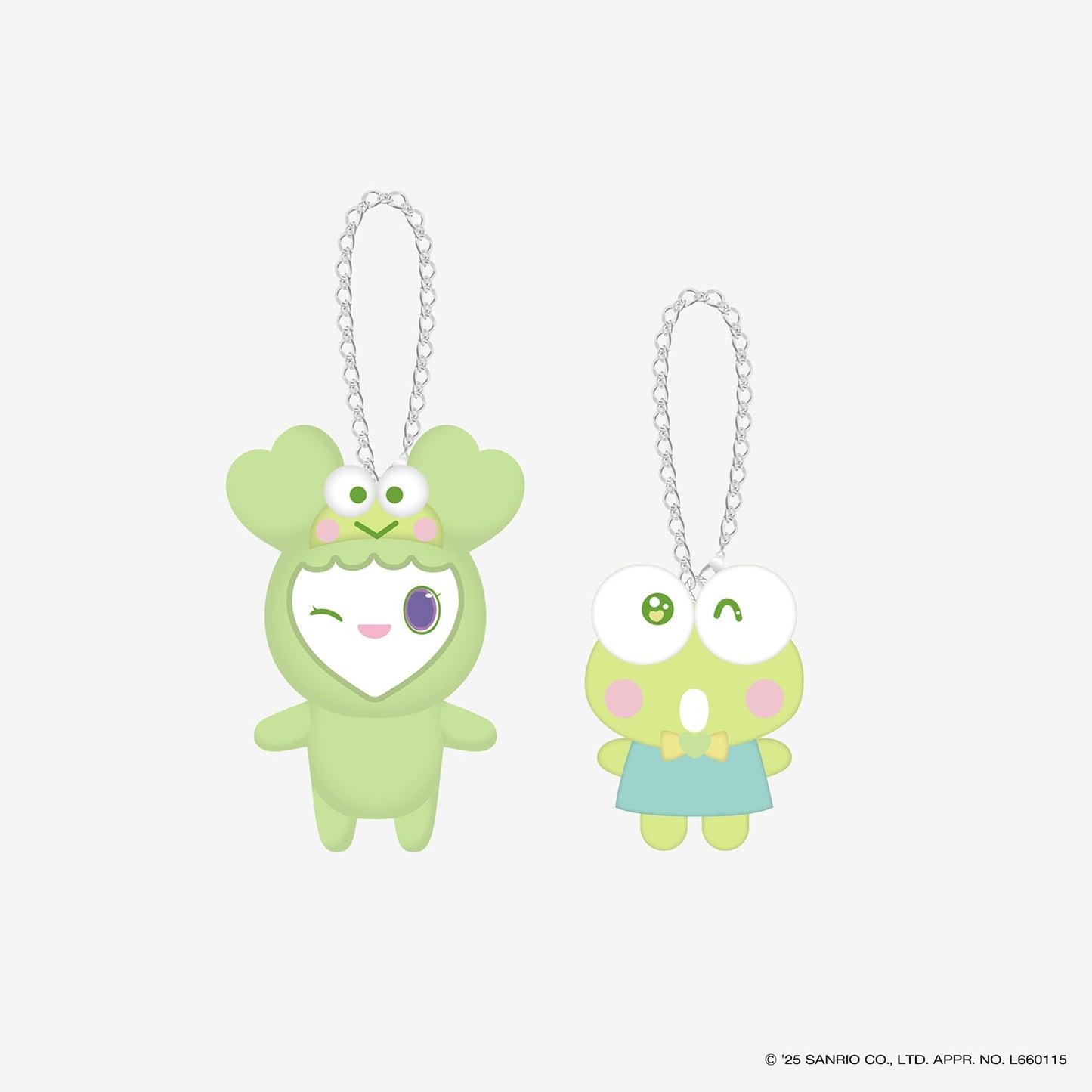 BAG CHARM SET - JEONGVELY×KEROKEROKEROPPI / TWICE LOVELYS×SANRIO CHARACTERS