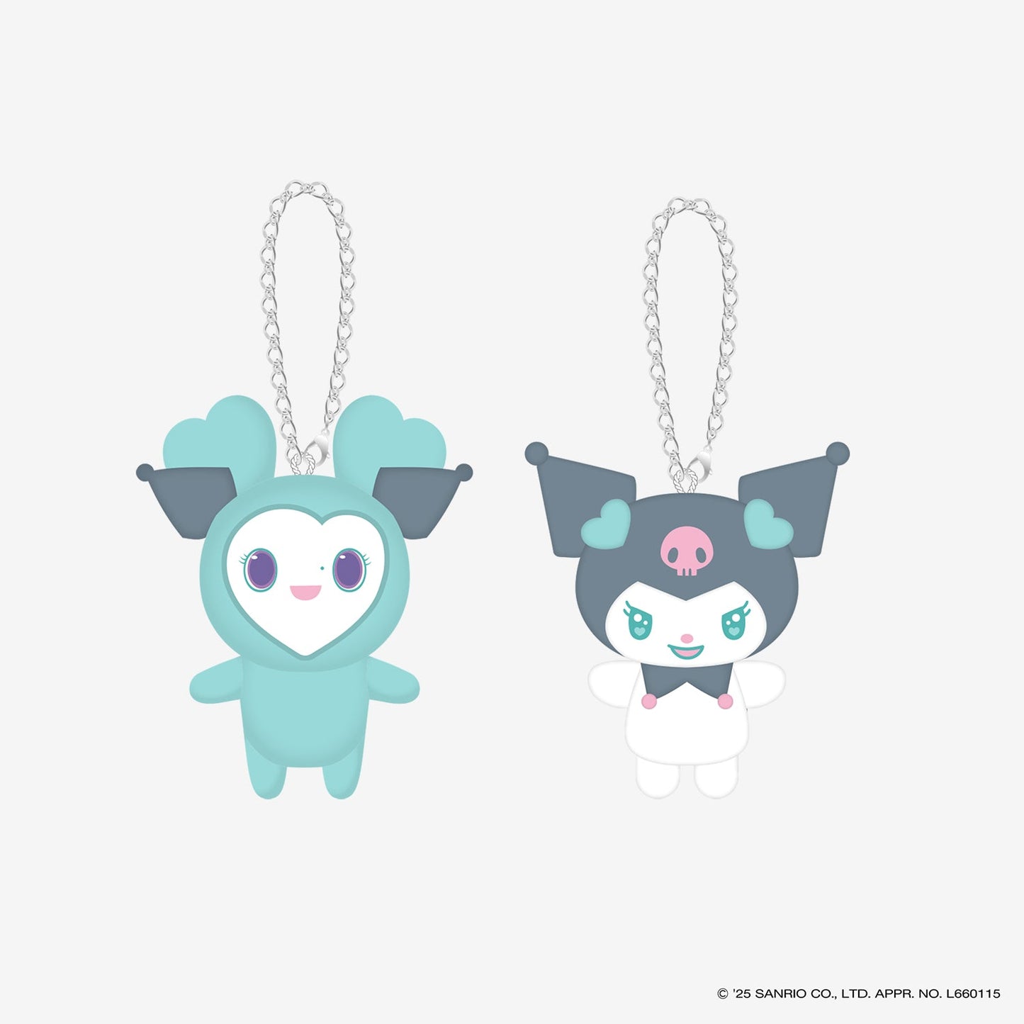 BAG CHARM SET - MIVELY×KUROMI / TWICE LOVELYS×SANRIO CHARACTERS