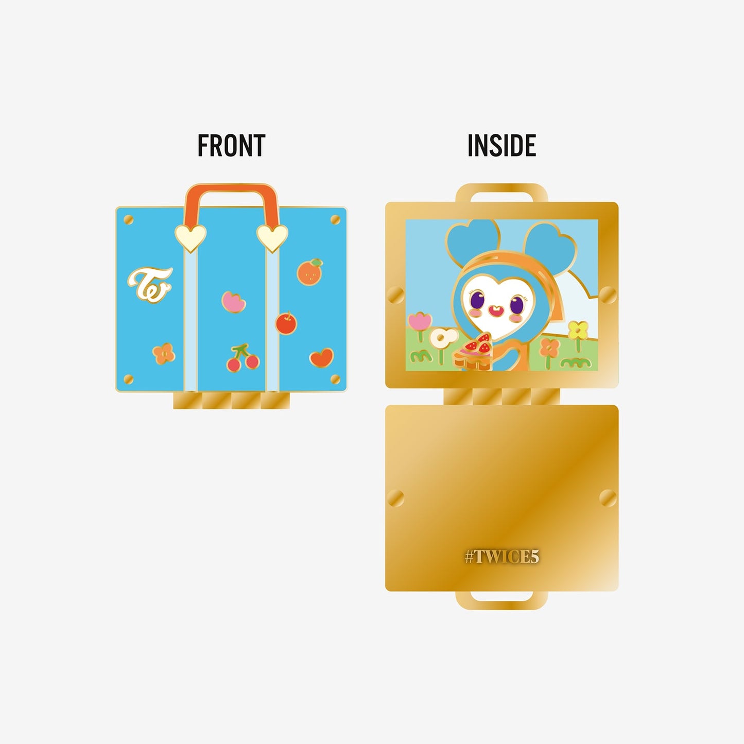 TWICE LOVELYS HINGE PIN BADGE - NAVELY / TWICE『#TWICE5』