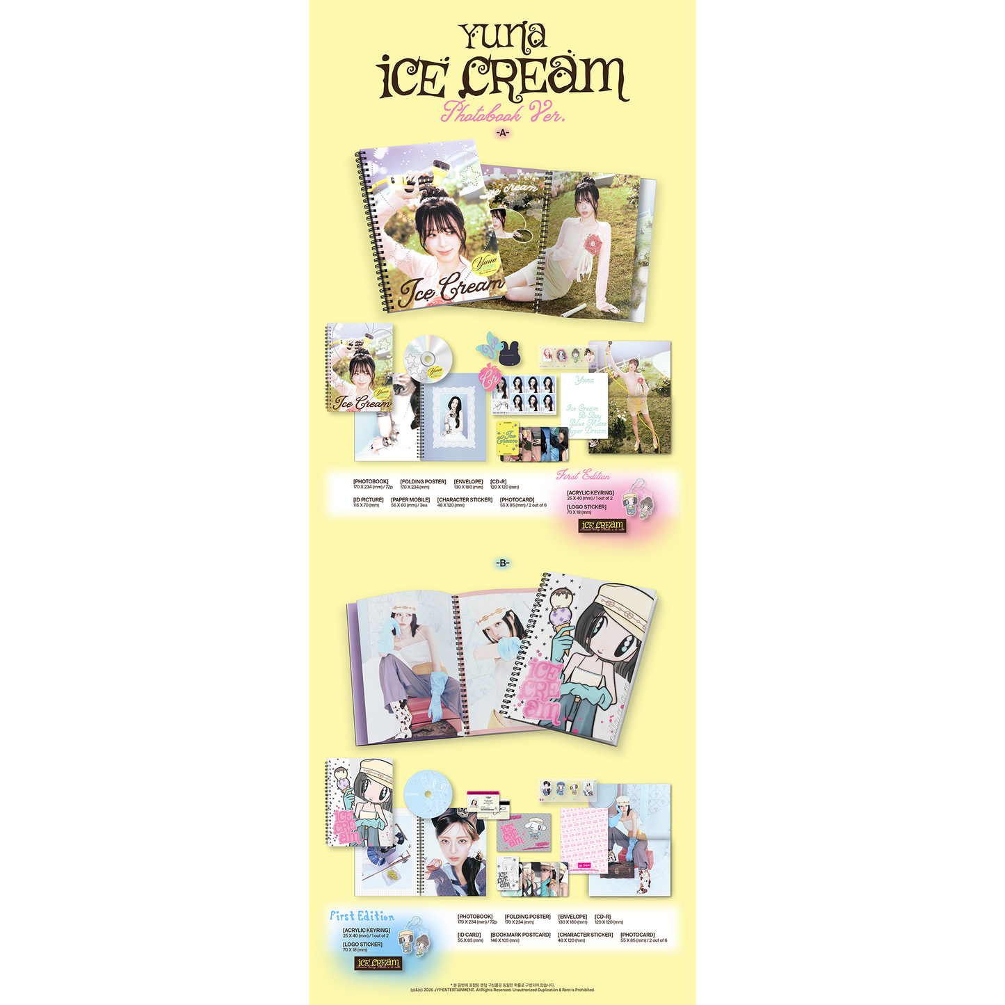 YUNA『ICE CREAM』PHOTOBOOK Ver. 2バージョンセット