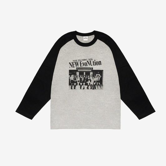 OVERSIZED RAGLAN T-SHIRT【M】/ NiziU『Live with U 2026 “NEW EvoNUtion”』