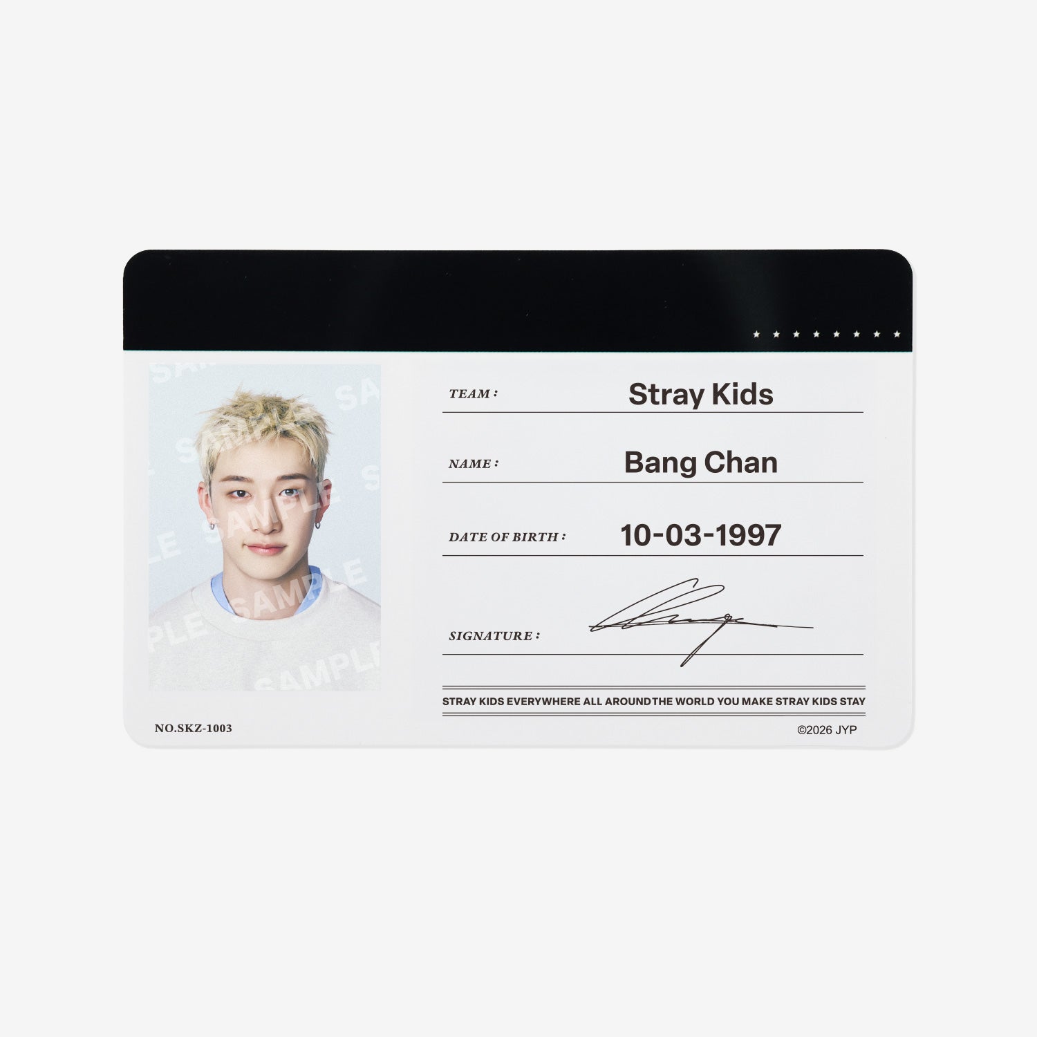 PROFILE CARD SET - Bang Chan / Stray Kids『World Tour 』 – JYP