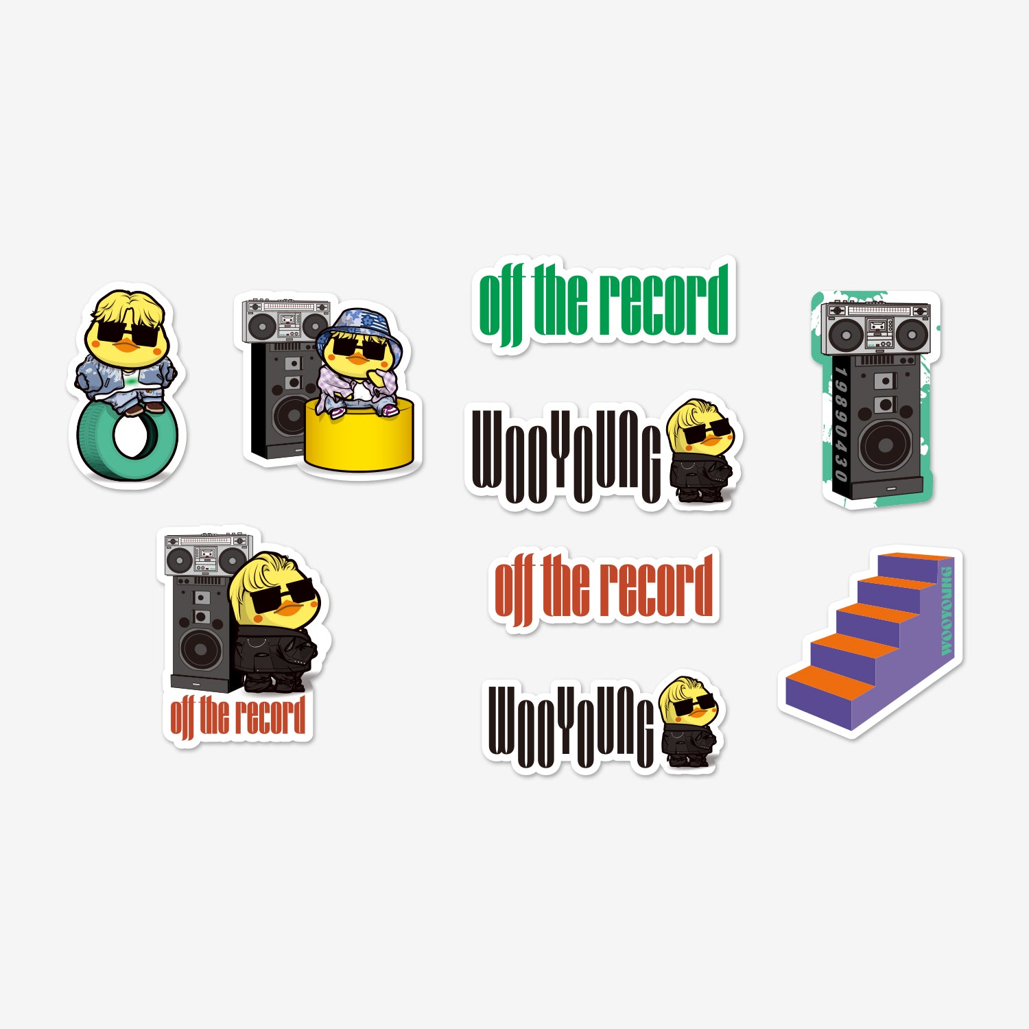 STICKER SET（18PIECES） / WOOYOUNG (From 2PM)『Off the record』