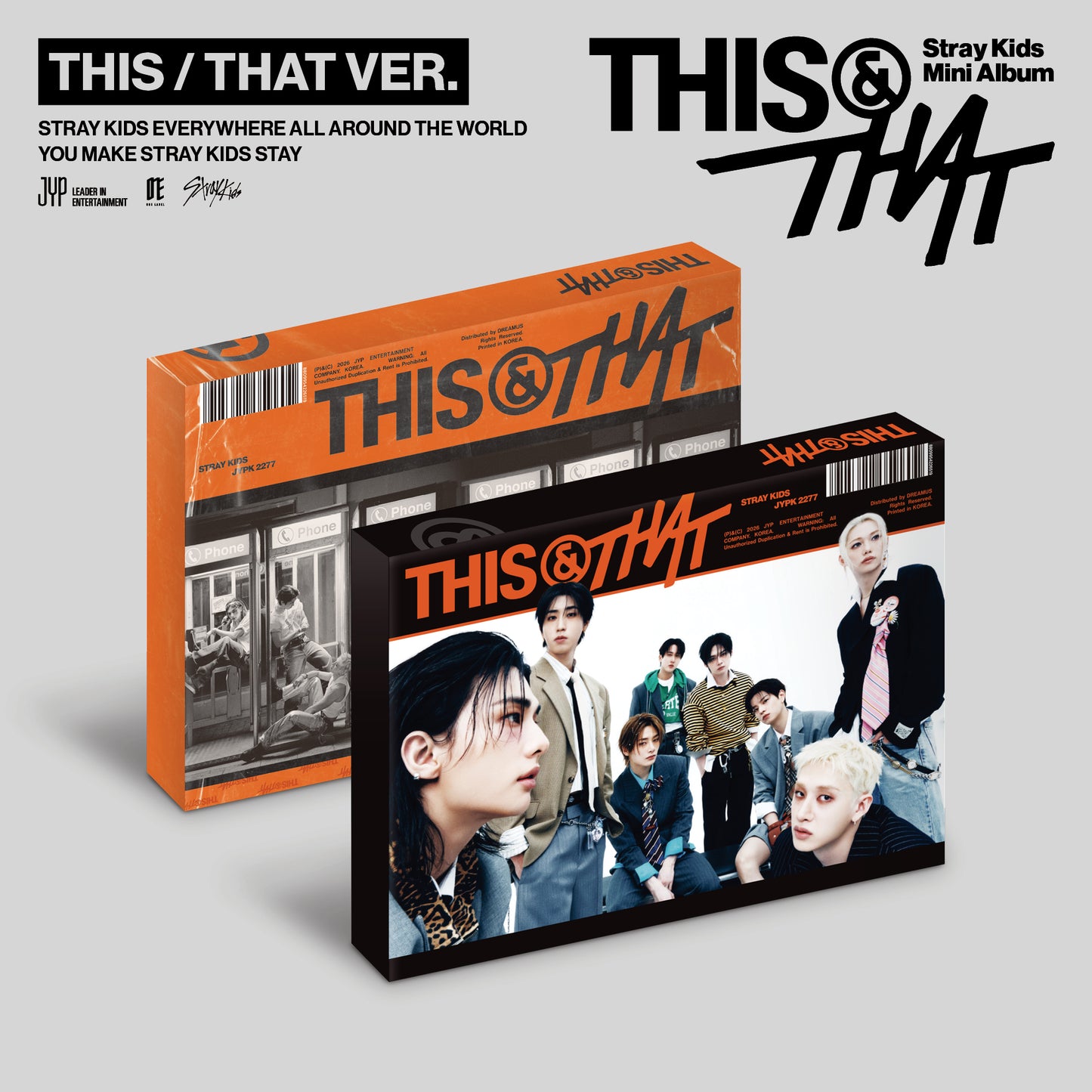 Stray Kids Mini Album "THIS & THAT" [THIS VER./THAT VER.] 2バージョンランダム