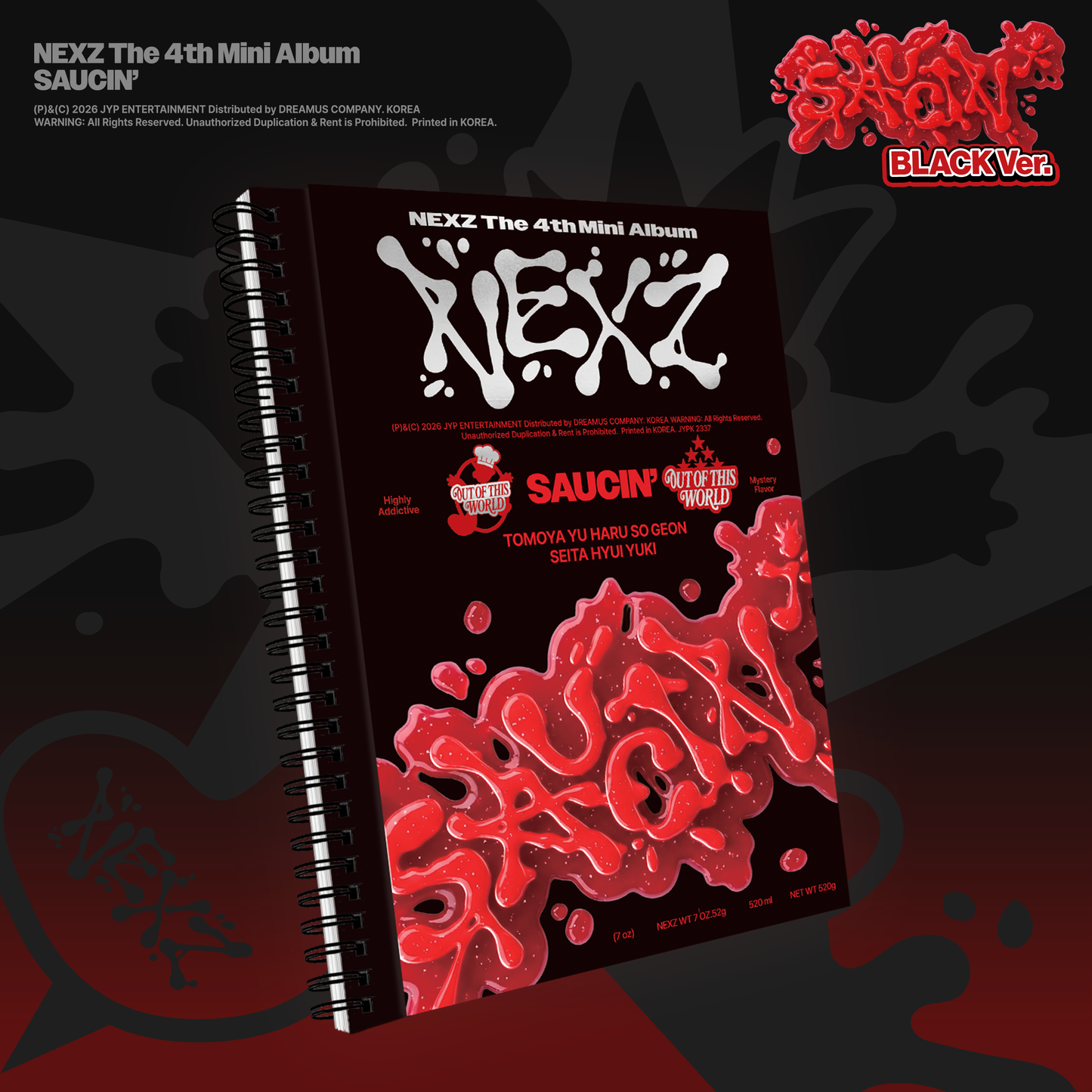 NEXZ The 4th Mini Album『SAUCIN'』[BLACK ver. / YELLOW ver.] 2バージョンセット