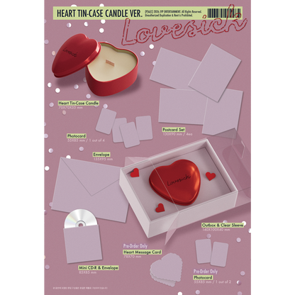 ITZY CHAERYEONG 1st Mini Album『Lovesick』HEART TIN-CASE CANDLE Ver.