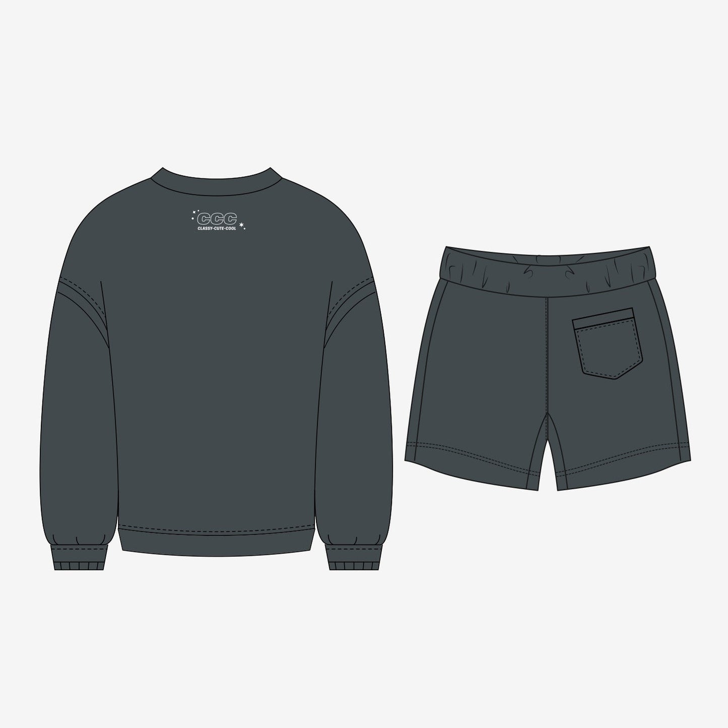SOFT TERRY LOUNGE SET / DARK GRAY【L】/ MISAMO『3rd Anniversary POPUP STORE "CCC"』