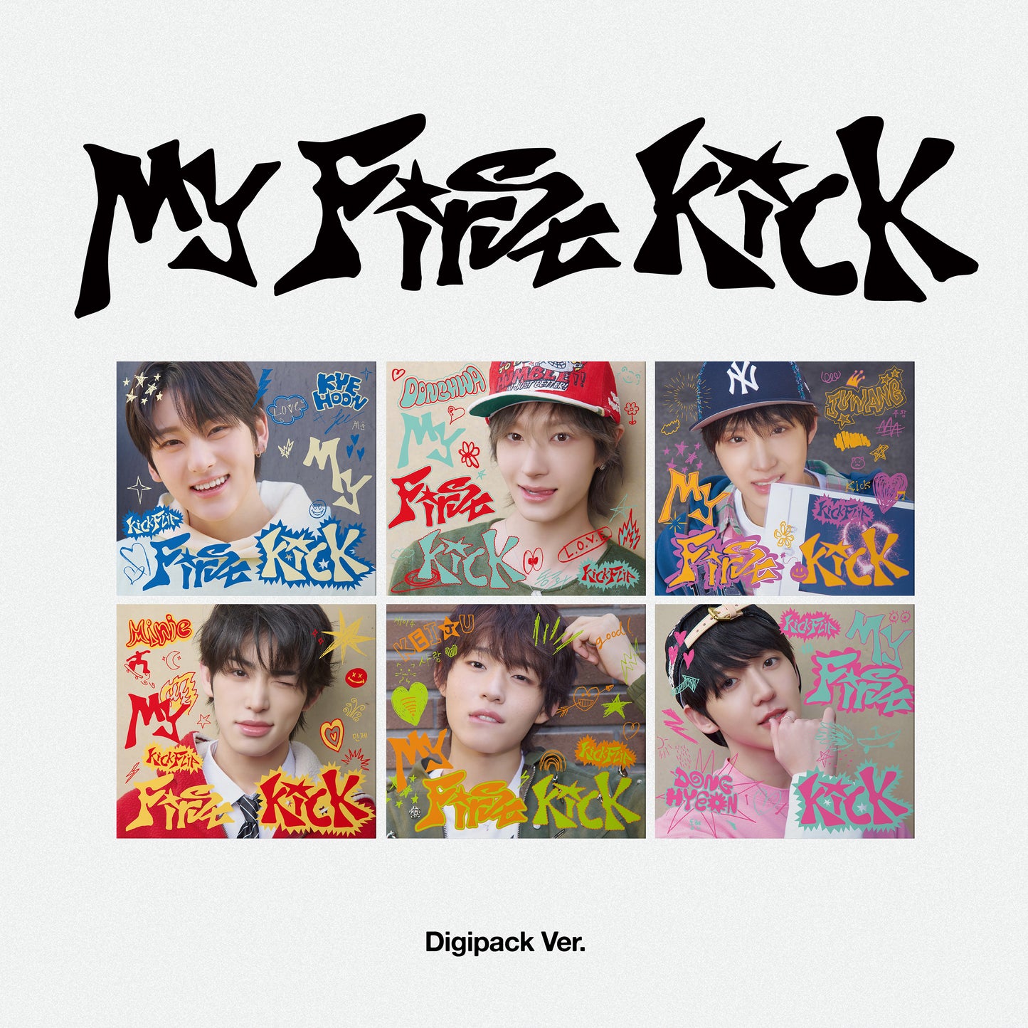 KickFlip The 4th Mini Album "My First Kick" Digipack Ver. 6バージョンランダム