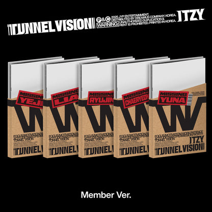 ITZY 11th Mini Album『TUNNEL VISION』Member Ver. 5バージョンランダム