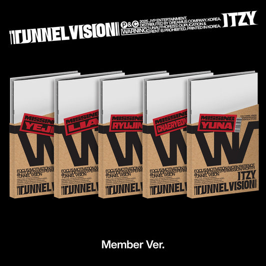 ITZY 11th Mini Album『TUNNEL VISION』Member Ver. 5バージョンランダム