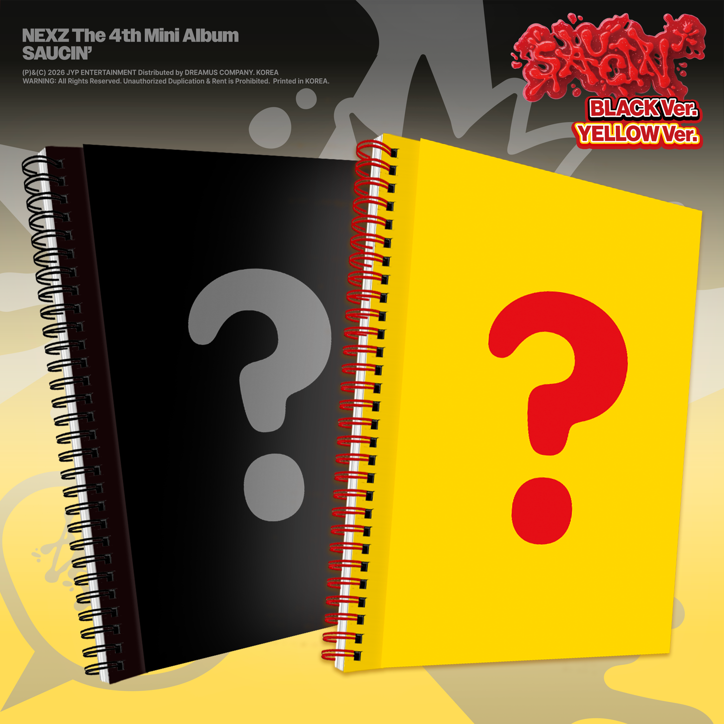 NEXZ The 4th Mini Album『SAUCIN'』[BLACK ver. / YELLOW ver.] 2バージョンランダム