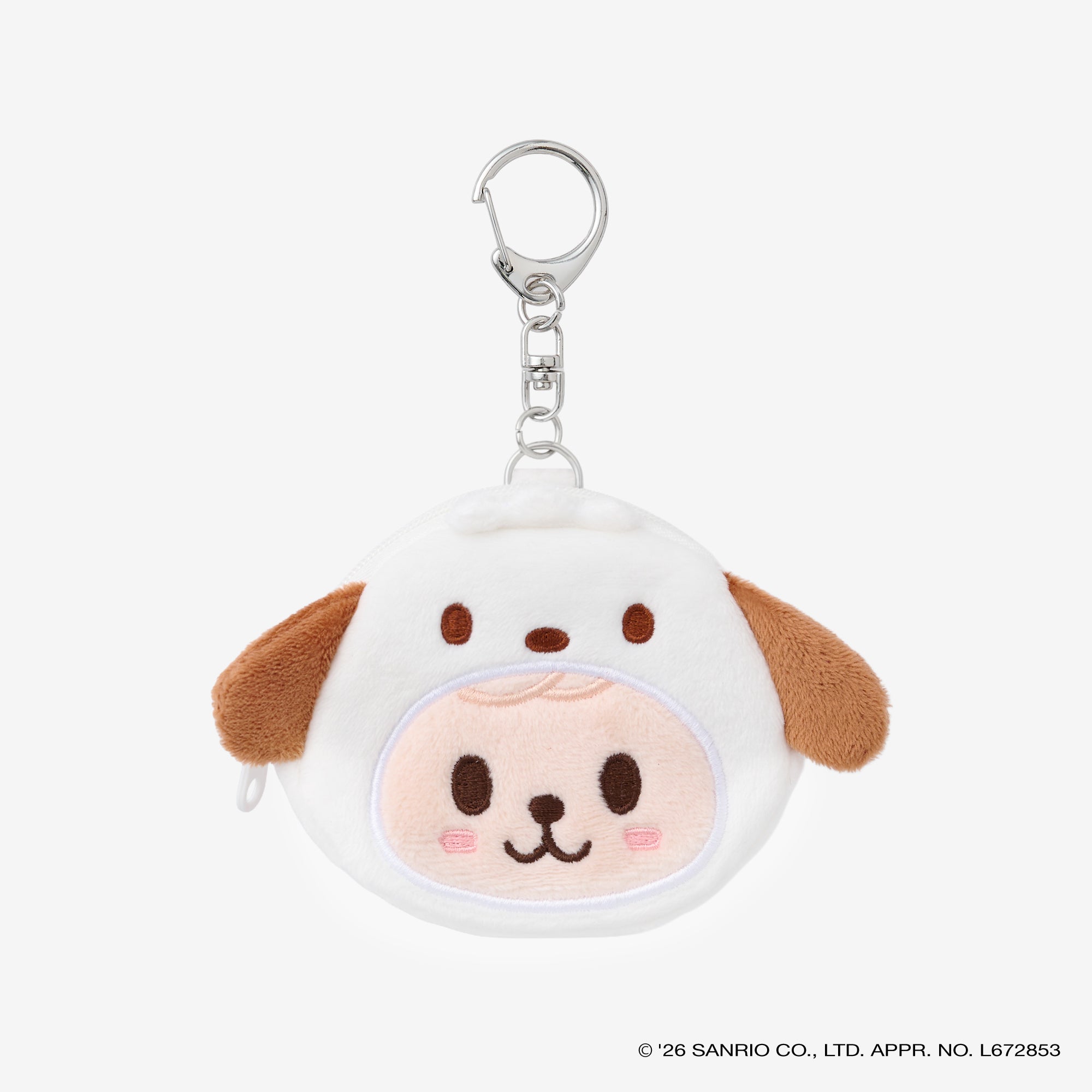 SKZOO×SANRIO CHARACTERS BUTTON BADGE POUCH - PuppyM x POCHACCO