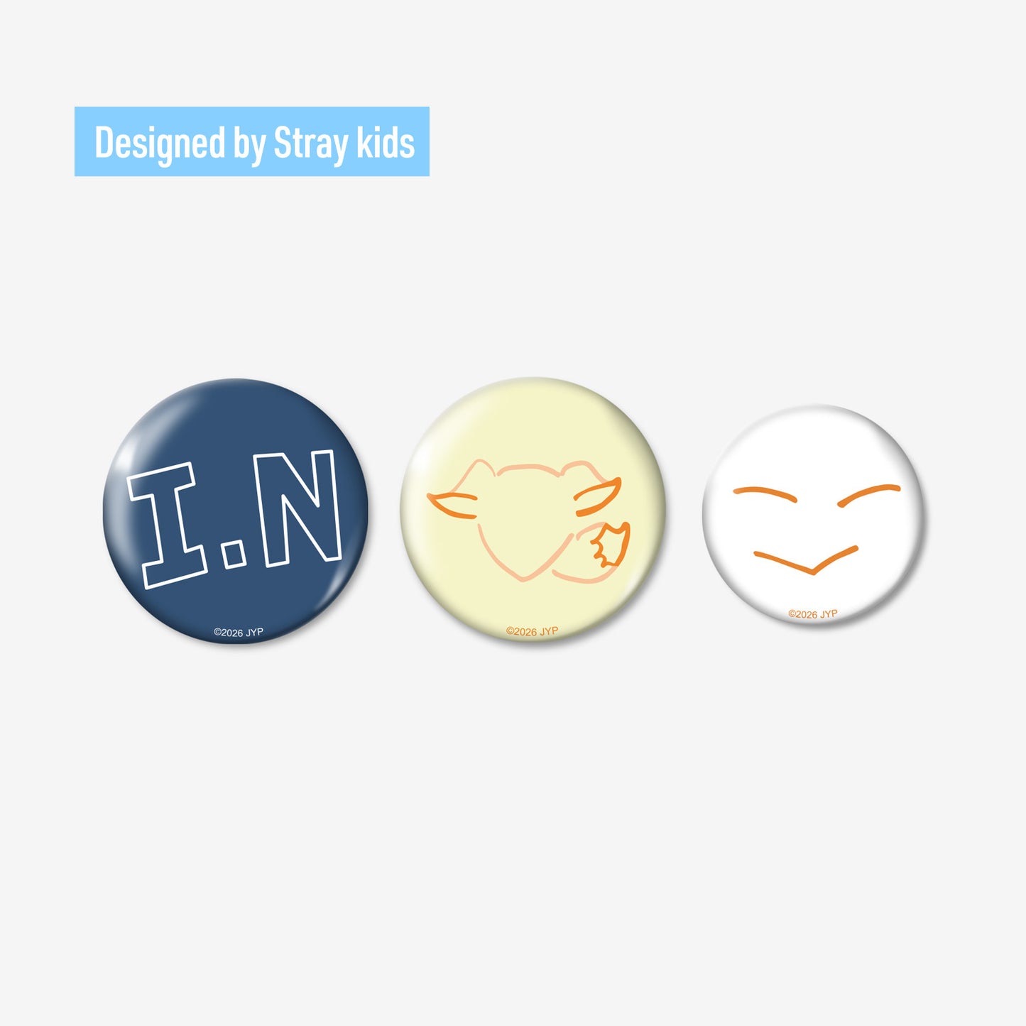 BADGE SET (3PIECES) - I.N / Stray Kids『World Tour <RUN IT JAPAN>』