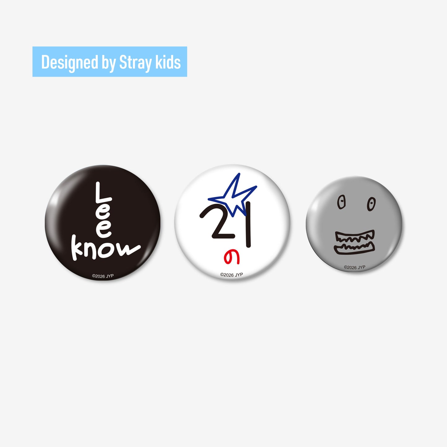 BADGE SET (3PIECES) - Lee Know / Stray Kids『World Tour <RUN IT JAPAN>』