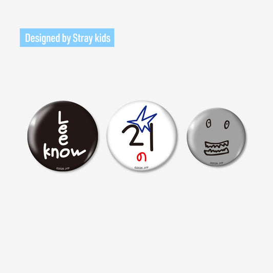 BADGE SET (3PIECES) - Lee Know / Stray Kids『World Tour <RUN IT JAPAN>』