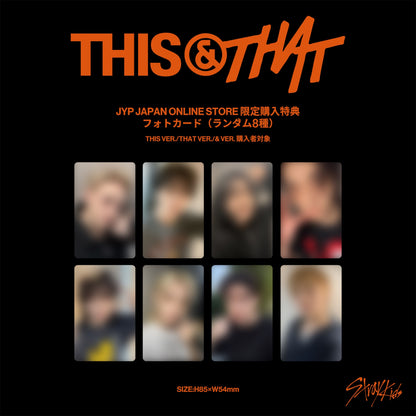 Stray Kids Mini Album "THIS & THAT" [THIS VER./THAT VER.] 2バージョンランダム