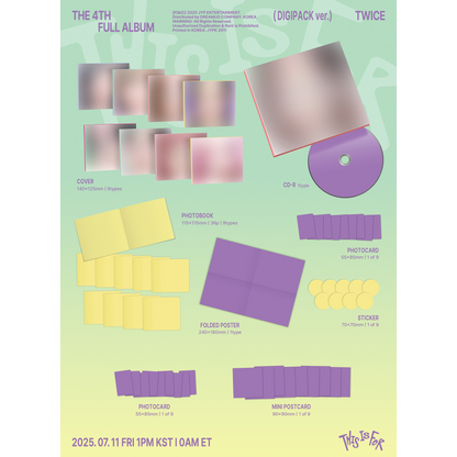 TWICE 4TH FULL ALBUM 「THIS IS FOR」5 형태 세트