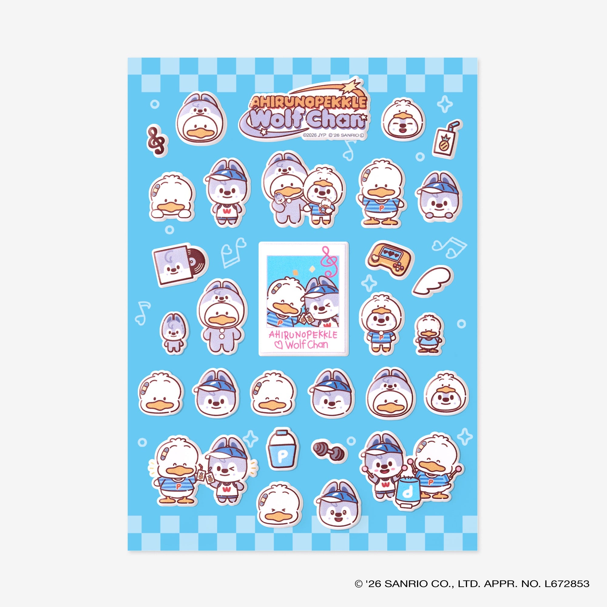 SKZOO×SANRIO CHARACTERS STICKER - Wolf Chan x AHIRUNOPEKKLE
