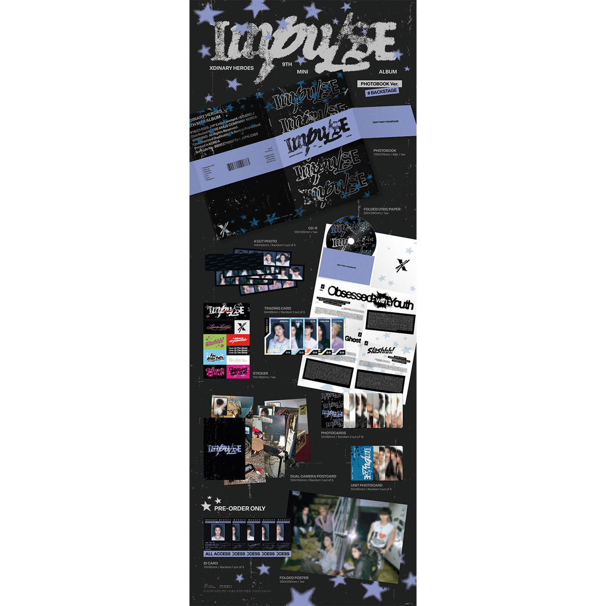 Xdinary Heroes 9th Mini Album <impulse> PHOTOBOOK Ver. 2 Version Random</impulse>