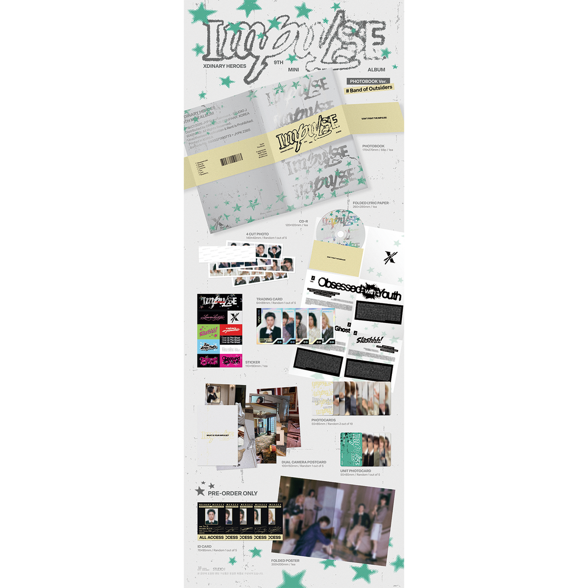 Xdinary Heroes 9th Mini Album ＜IMPULSE＞ PHOTOBOOK Ver. 2バージョンセット