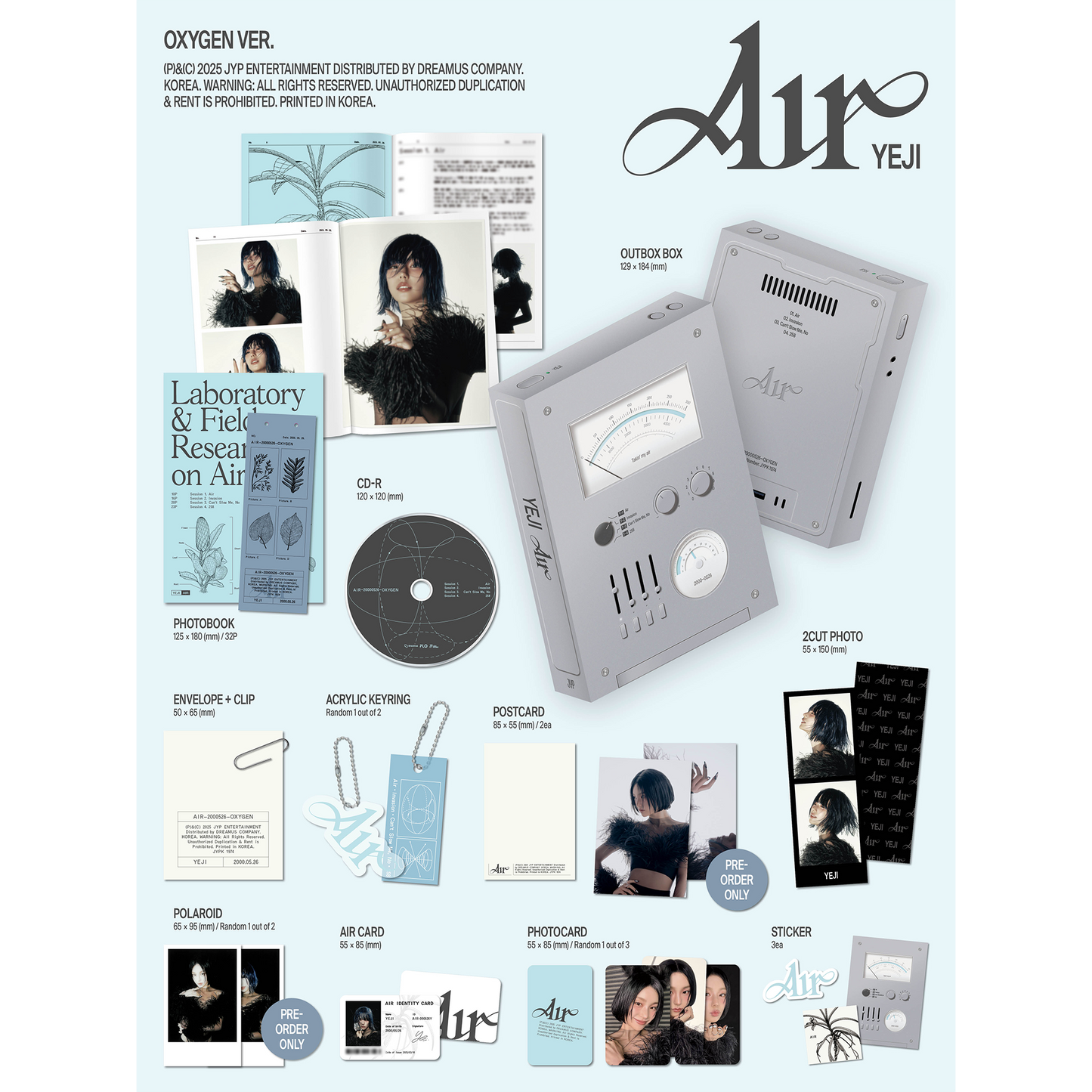【新品未開封】ITZY YEJI イェジ Air アルバム 4形態セット YEJI『Air』【輸入盤】全形態セット – JYP JAPAN ONLINE STORE