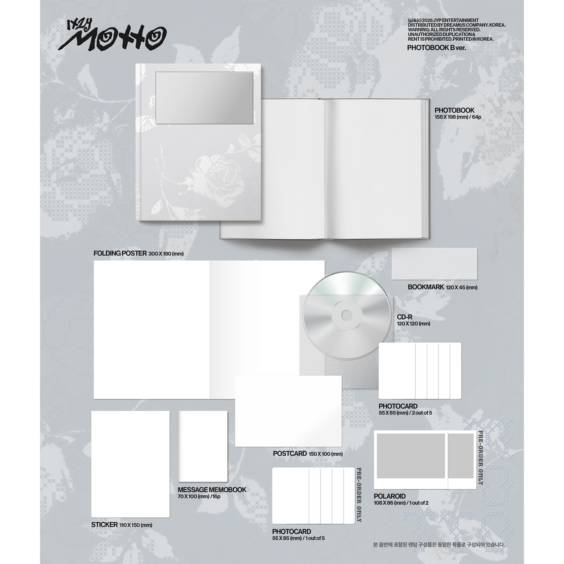 ITZY 12th Mini Album『Motto』PHOTOBOOK Ver. 3バージョンセット
