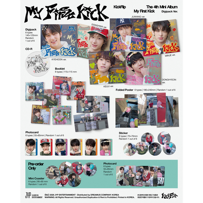 KickFlip The 4th Mini Album "My First Kick" Digipack Ver. 6バージョンランダム