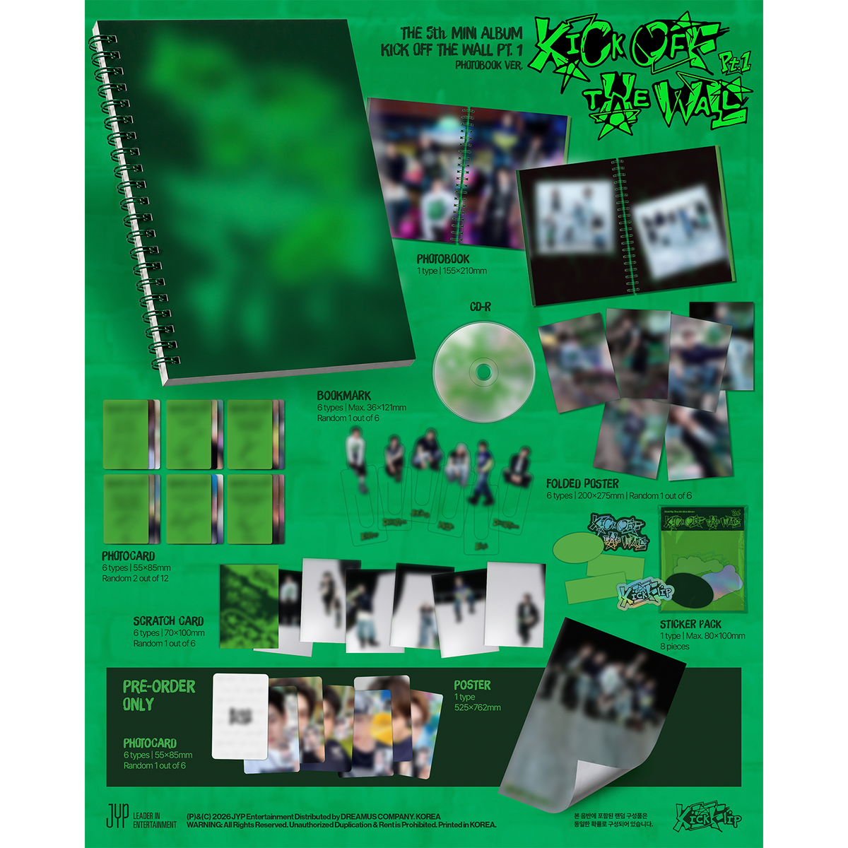 KickFlip 5번째 미니 앨범 "KICK OFF THE WALL Pt. 1" 포토북 Ver.