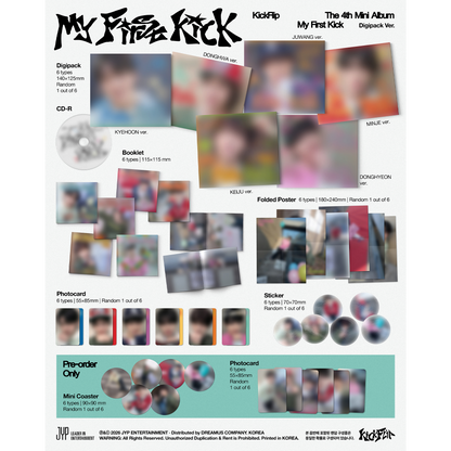 KickFlip The 4th Mini Album "My First Kick" Digipack Ver. 6バージョンセット