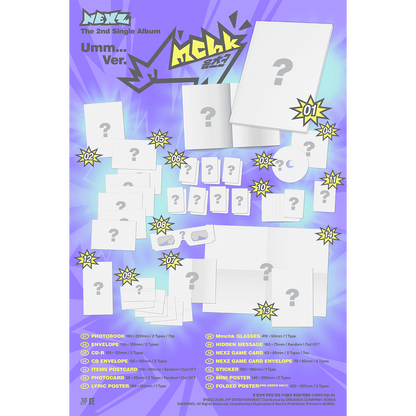 NEXZ The 2nd Single Album "Mmchk" [Umm… ver. / Chk! ver.] 2バージョンランダム