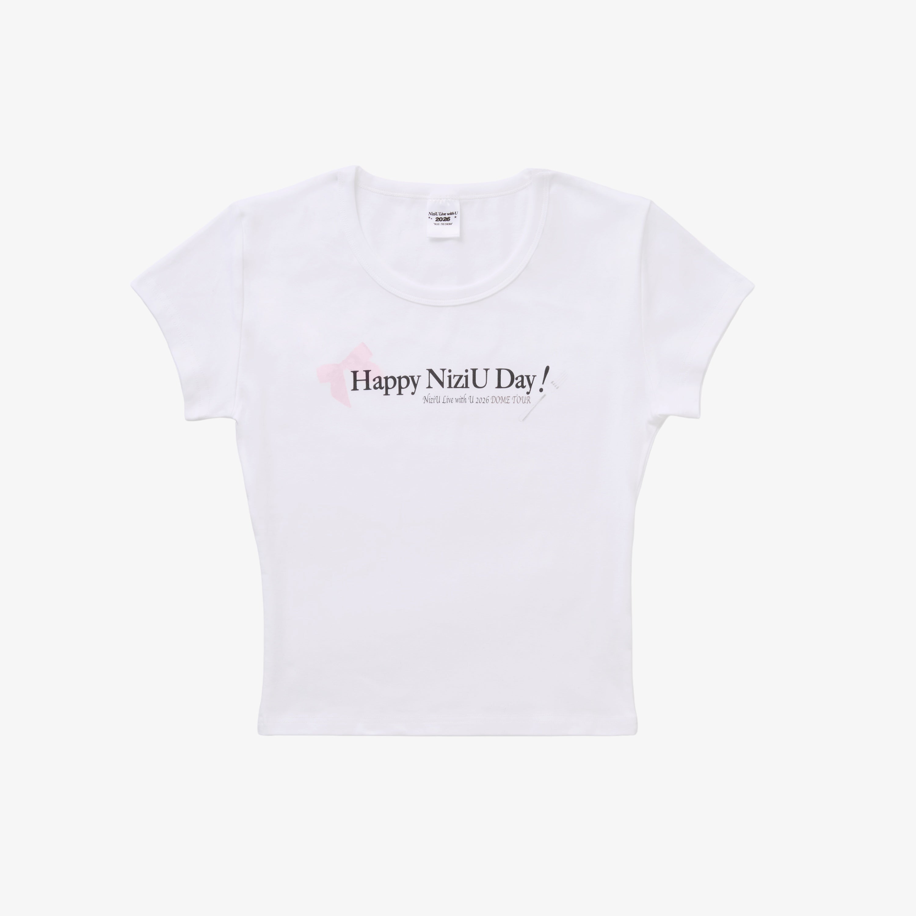 NiziU Tシャツ M 新品 未開封/Make you happy ニジュー マコ ニジュー ニジユー NiziU サイン ロゴ入り ホワイト/ブラック T