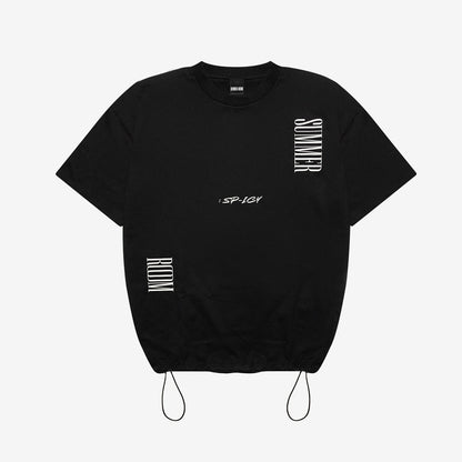 DRAWSTRING T-SHIRT【BLACK】/ Jun. K (From 2PM)『SUMMER ROOM TOUR : SP-ICY』