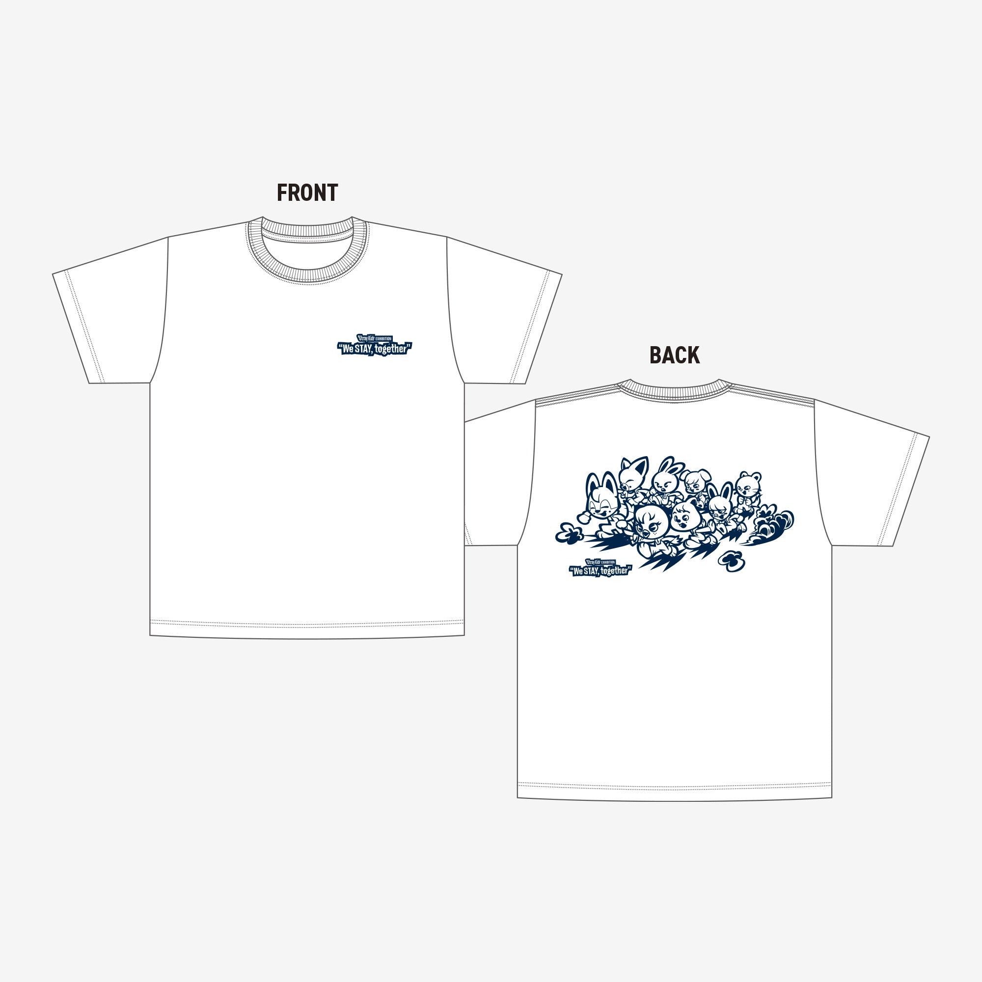stray kids スキズ 6期 ペンミ STAY 会場 特典 Tシャツ T-SHIRT【XL】/ Stray Kids『EXHIBITION “We STAY, together”』 – JYP