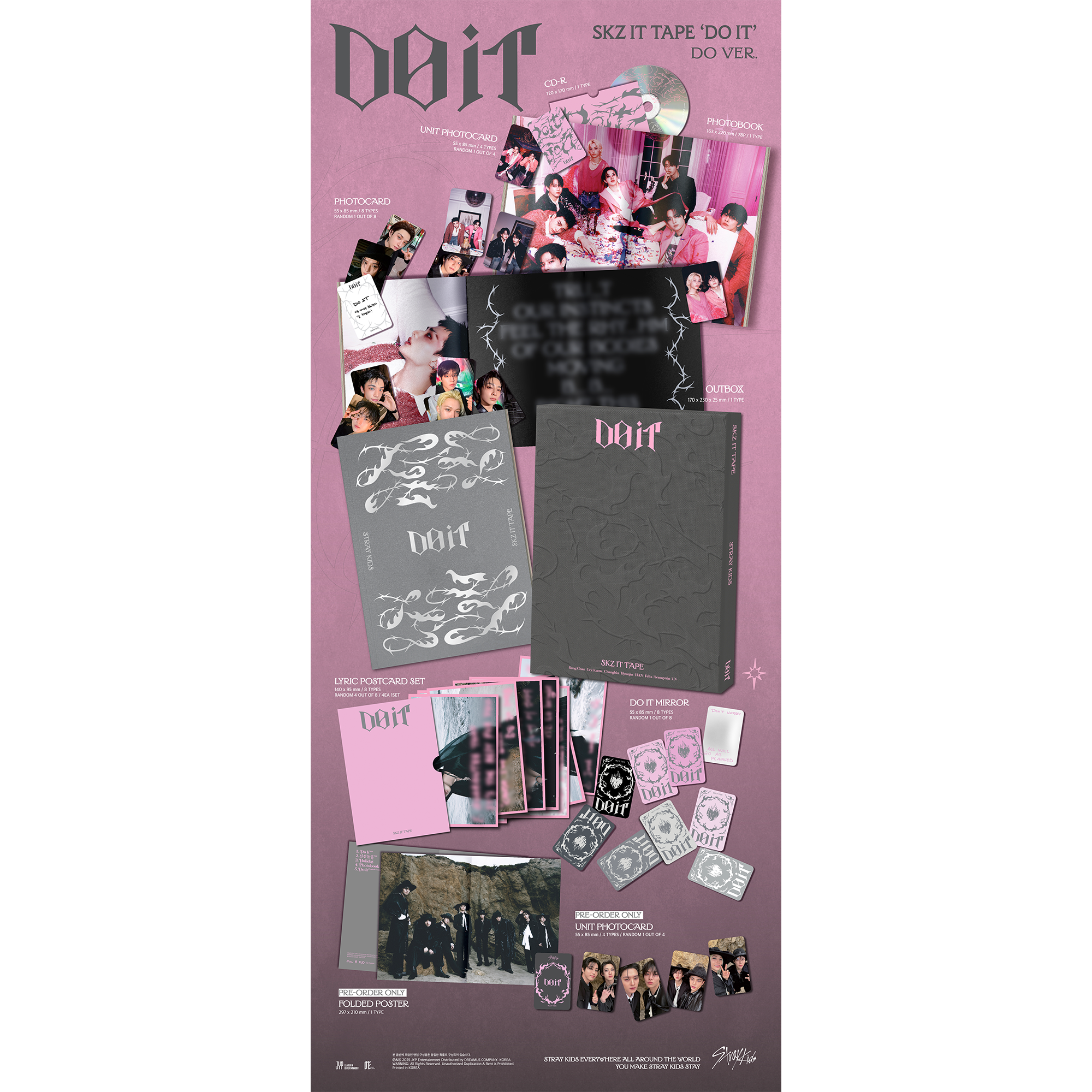 DO IT FANS リスパ　StrayKids コンプ　8枚　4セット fans shop straykids DO IT FANS リスパ StrayKids コンプ 8枚