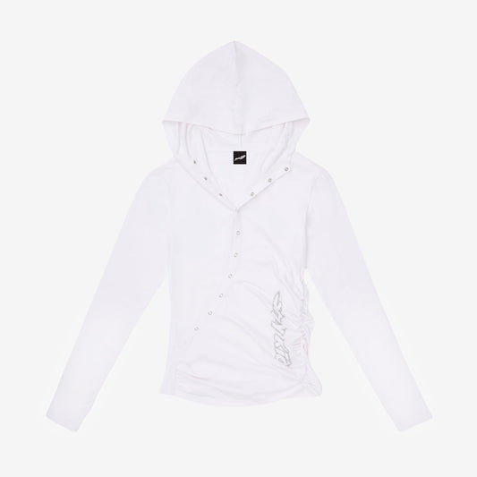 HOOD LONG SLEEVE T-SHIRT / WHITE【L】/ Stray Kids『World Tour <RUN IT JAPAN>』