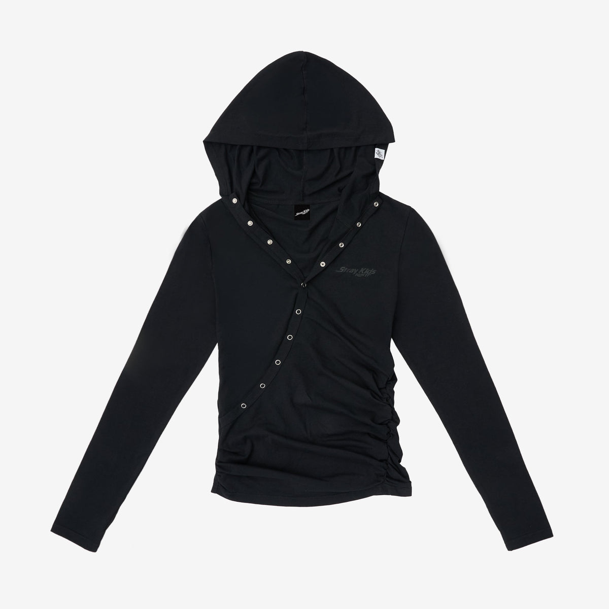 HOOD LONG SLEEVE T-SHIRT / BLACK【L】/ Stray Kids『World Tour <RUN IT JAPAN>』