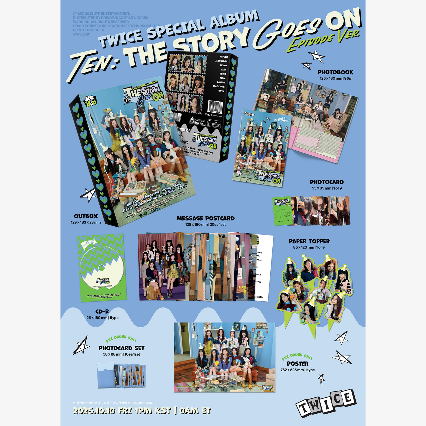 TWICE SPECIAL ALBUM『TEN: The Story Goes On』全形態セット