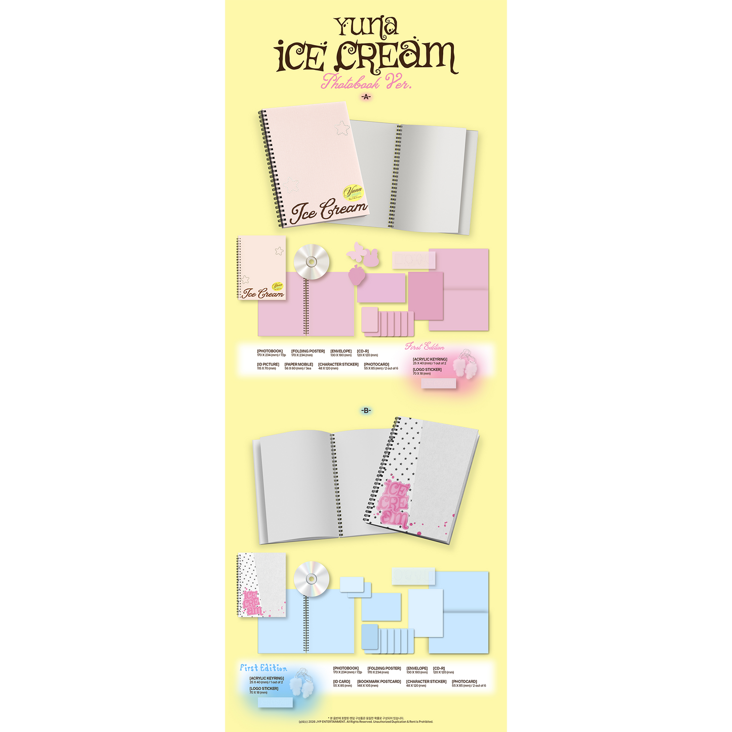 YUNA『ICE CREAM』PHOTOBOOK Ver. 2バージョンセット