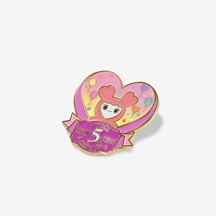 TWICE LOVELYS LENTICULAR PIN BADGE - MOVELY『TWICE JAPAN DEBUT 5th Anniversary Goods』