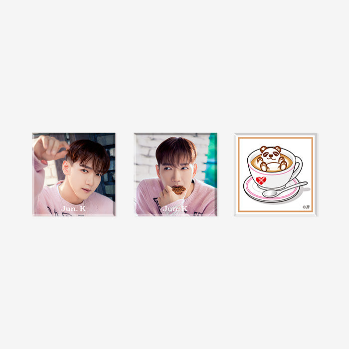 SQUARE CAN BADGE SET（3PIECES）『Jun. K (From 2PM) 2022 FAN MEETING ＜WE, LOVE  ON, AGAIN＞』